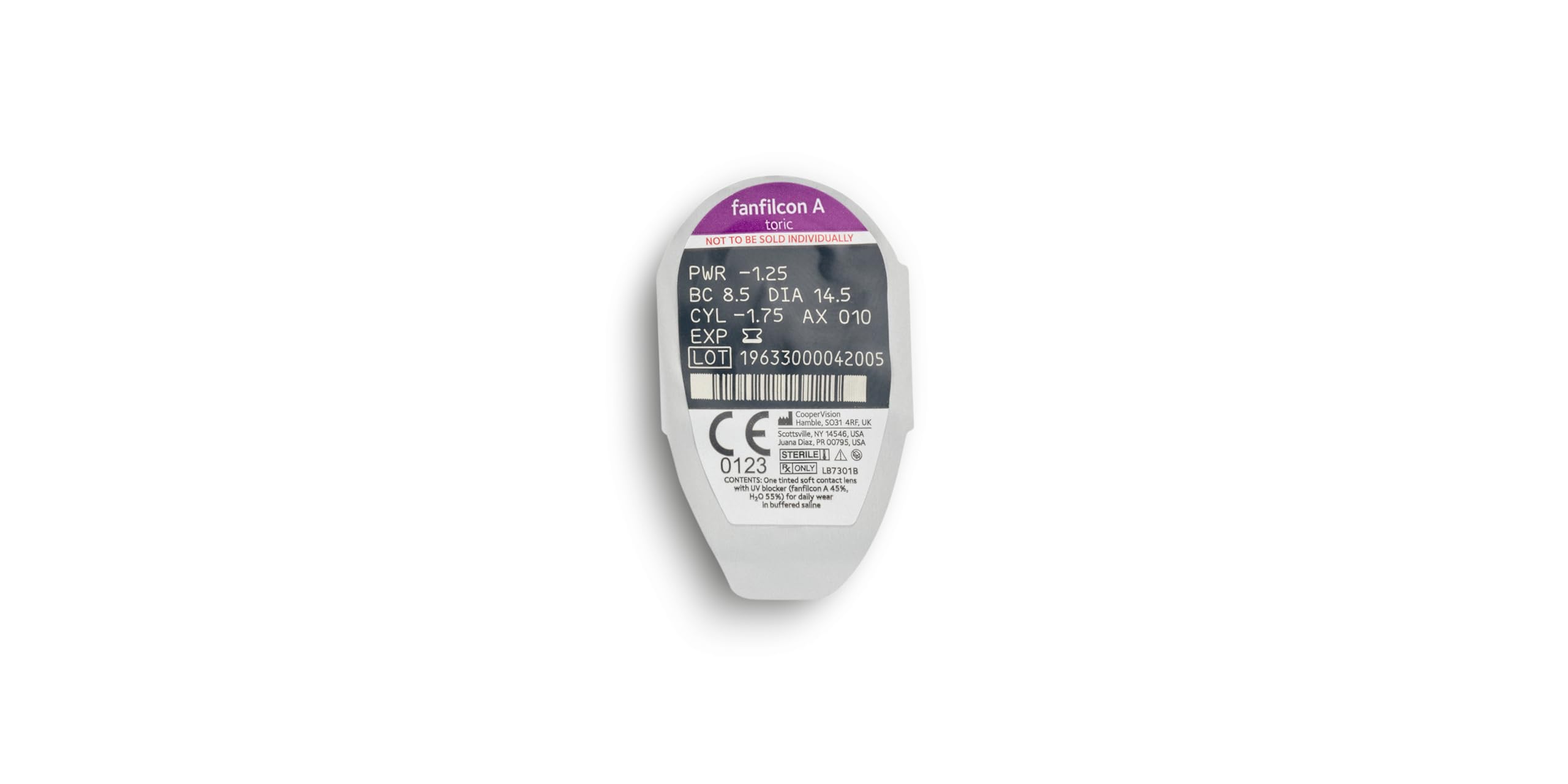 Coopervision Avaira Vitality toric Monatslinsen weich, 6 Stück / BC 8.5 mm / DIA 14.5 mm / CYL -0.75 / ACHSE 50 / -2.25 Dioptrien