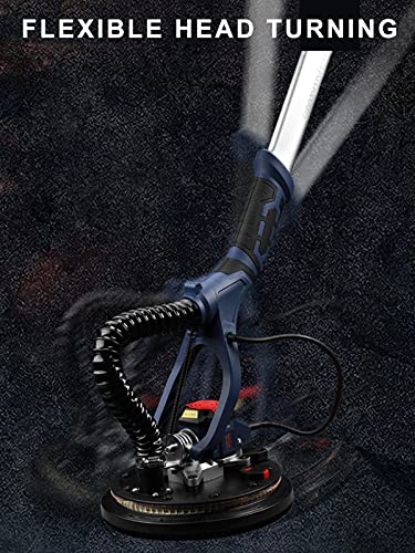 800W Wandschuurmachine, Automatische Vacuüm Plafond Schuurmachine, LED-Verlichting, Stofabsorptiezak, Ellescopische… - Afbeelding 7