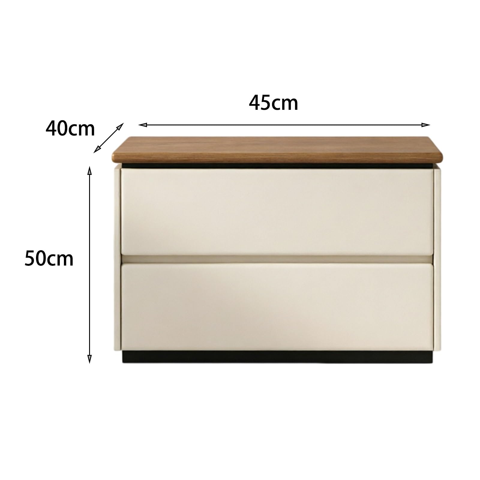 Comodino Comodino con Due cassetti e Piano Piatto for mobili contenitori for Camera da Letto Comodino in Legno