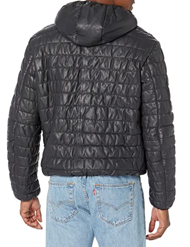A｜X ARMANI EXCHANGE Men's Quilted Leather Puffer Jacket2