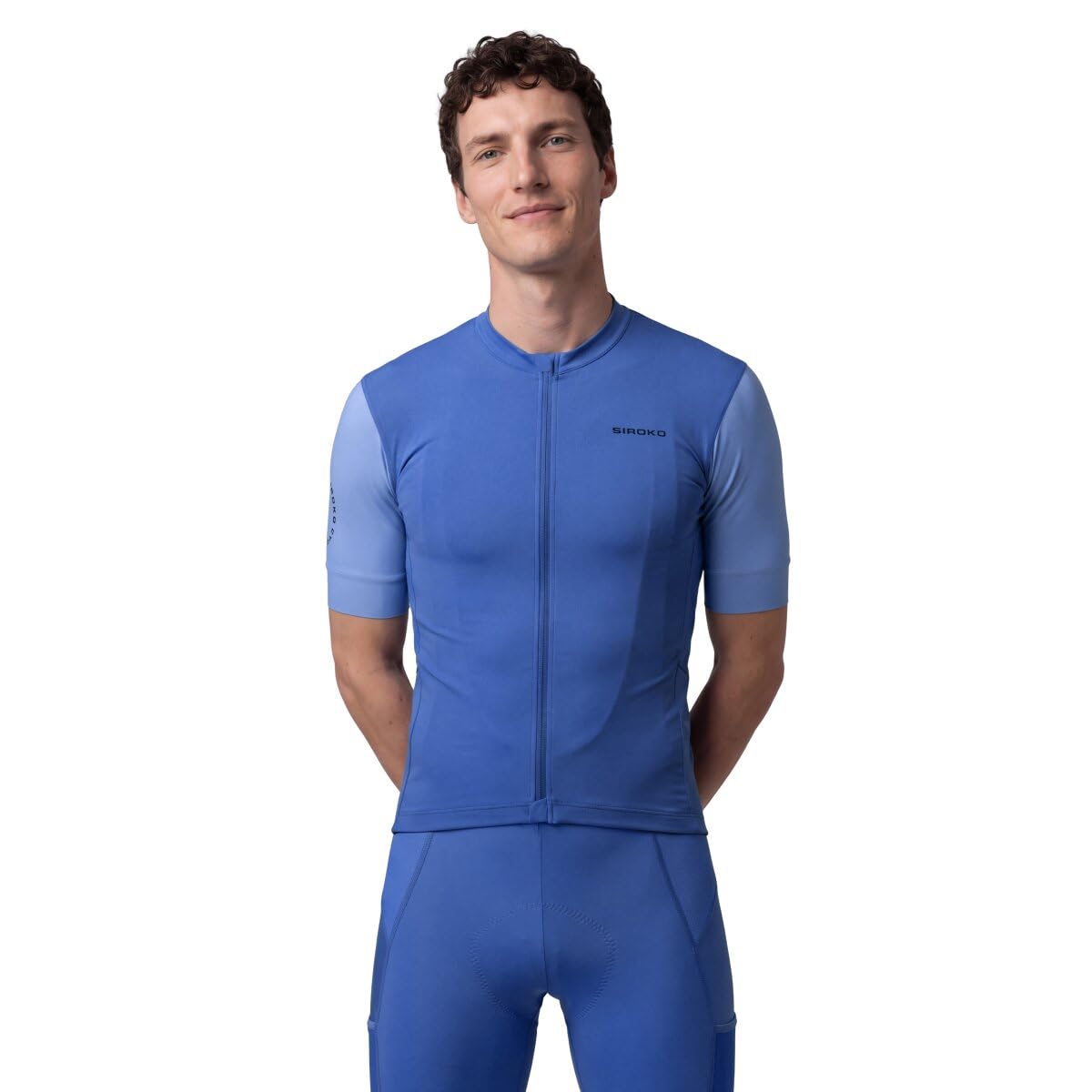 SIROKO Maillot de Gravel Manga Corta Ciclismo GM2 Golden Pedals Blue Azul