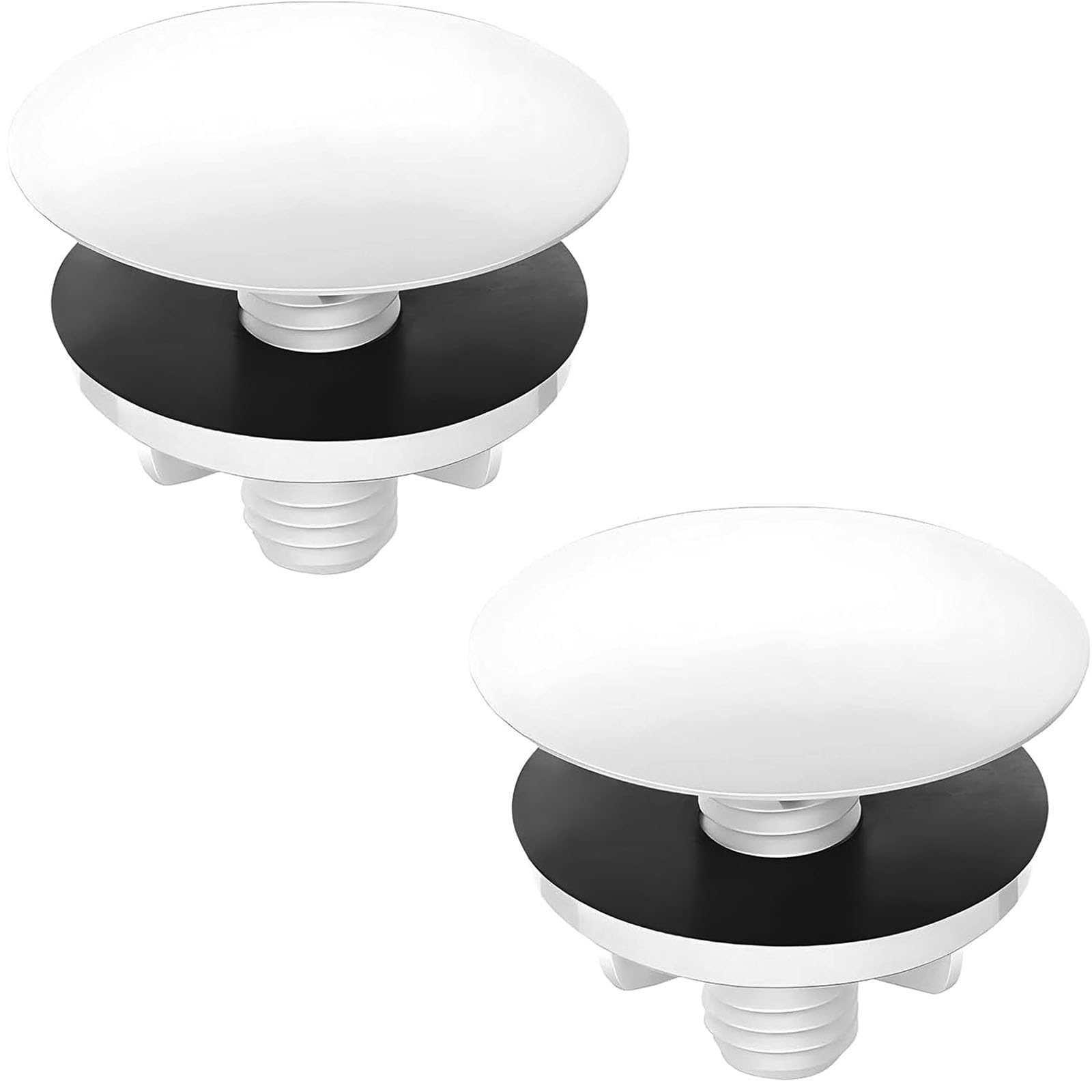 Tarqite 2Pack Sink Blanking Cap, Kitchen Sink Hole Cover, White Ceramic Sink Tap Hole Stopper Blanking Plug Cover,for Kitchen Bathroom Basin Countertop Decoration 50mm