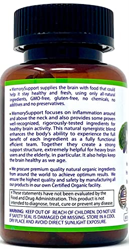 Bodymune Memory Support Supplement For Occasional Memory Loss Mental Fatigue And Exhaustion - Ginkgo Biloba Ashwagandha Brahmi Chlorella Spirulina Noni Essential Oils | 60-Day Supply #TOP2