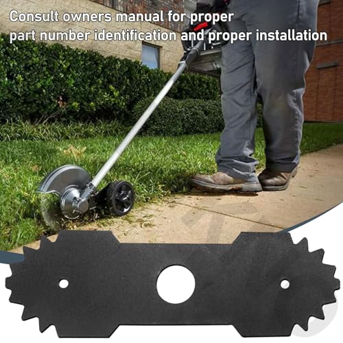 AMTHKNO 2-Pcs 9 inch Heavy-Duty Edger Blade for Ryobi Edger RY13050 RY13050A RY15518 RY40030 P2300, Replaces 638006008 638006007, 1" Center Hole - Quenched Steel by AMTHKNO - Used condition - Image 3