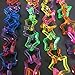Power of Dream Star Shape Clear Color Chain Links Plastic Neon Toy Parrot Bird Foot Parts Kid DIY 100pcs