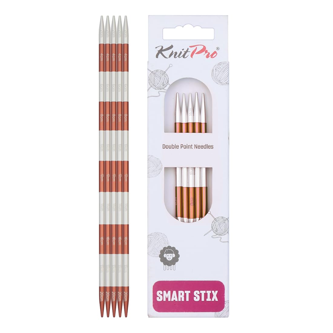 KnitPro Smartstix Double Pointed Needles 8" (20cm) | 4.00mm