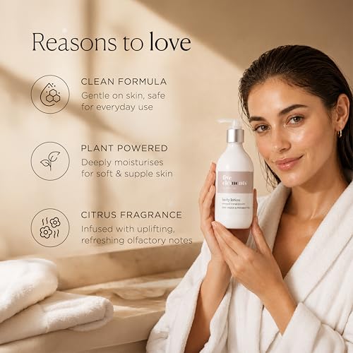 Image of Kimirica Five Elements Moisturizing Scented Body Lotion with Tangerine and Green Tea for All Skin Type | Instant Hydration| Vegan and Paraben-Free | for Men & Women | 300ml