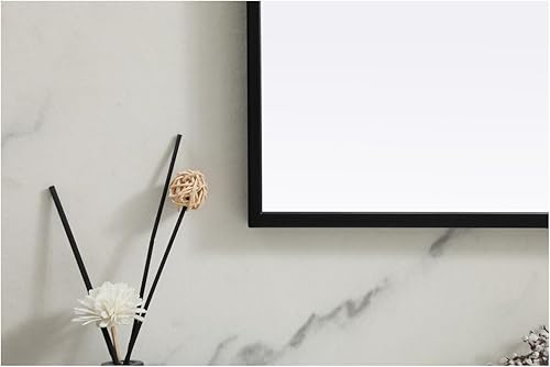 Miniatura 6 de Elegant Lighting Espejo de arco de marco de metal 40x34 pulgadas en negro