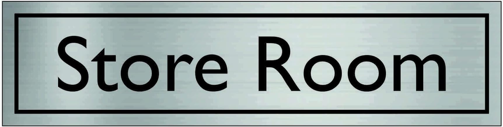 MKSIGN Stainless Steel Self Adhesive STORE ROOM Sign Board Tape For Sticking To Various Surfaces.