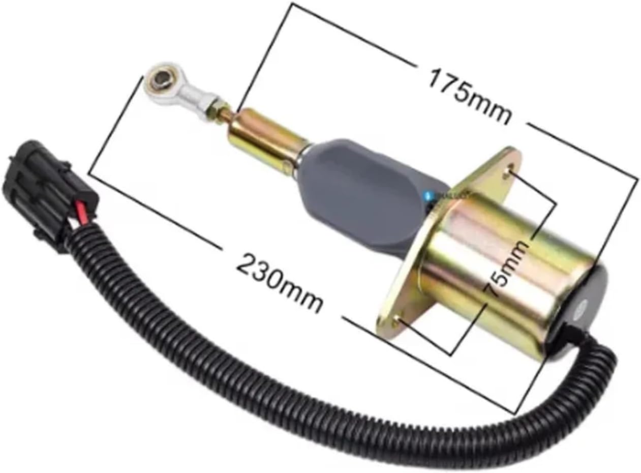 Fuel Tank Vent Valve Solenoid 12V 24V Engine Fuel Shutdown Solenoid Valve 3930233 3928161 3930234 3964624 SA-4335-24 SOL22024 For Cummins 6ct 8.3 Komat Carbon Canister Solenoid Valve(24V)