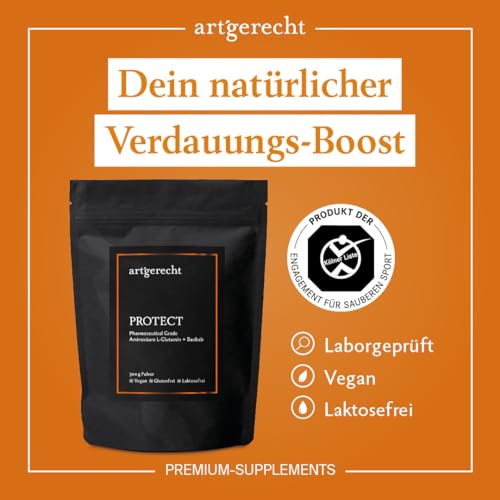 Artgerecht PROTECT – Einzigartige Kombination aus L-Glutamin & Baobab | Unterstützt Darmgesundheit & Immunsystem | Hoher Anteil an Faserstoffen & Antioxidantien | Aus 100% natürlichen Quellen