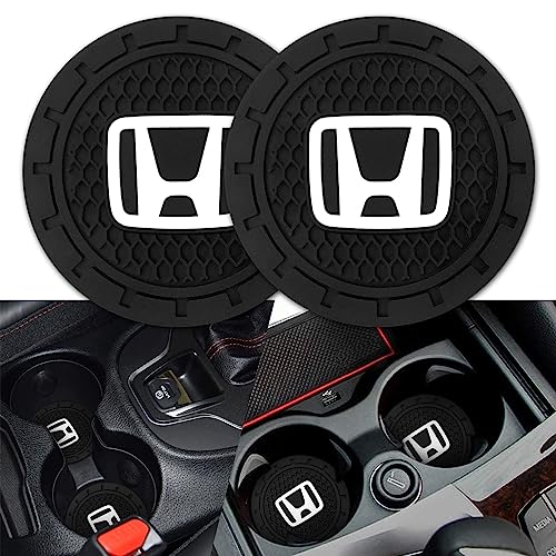 Car Cup Holder Coaster for Honda Accord Civic Fit CRV Pilot EX CR-V EX-L,Silicone Cupholder Coaster,Car Interior Accessories,2.76 Inch 2 Pieces