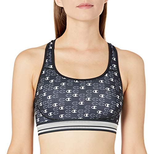 Champion Women's Sports Bra, Mini Offset C Fills White, S
