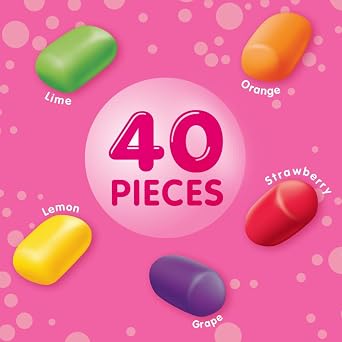 HUBBA BUBBA Minis SKITTLES Flavored Sugar-Free Bubble Gum Packs, Bulk Gum 6-Pack (240 Pieces)