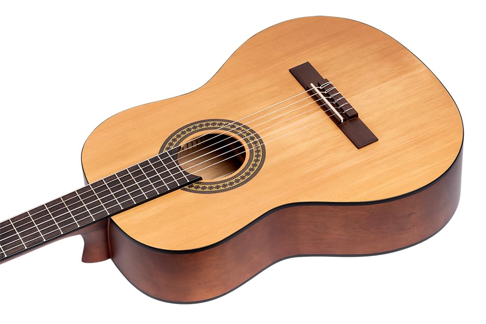 Ortega Guitars Konzert Gitarre Linkshänder – 4/4 – Student Series – Zeder, Katalpa, Natur (RSTC5M-L)