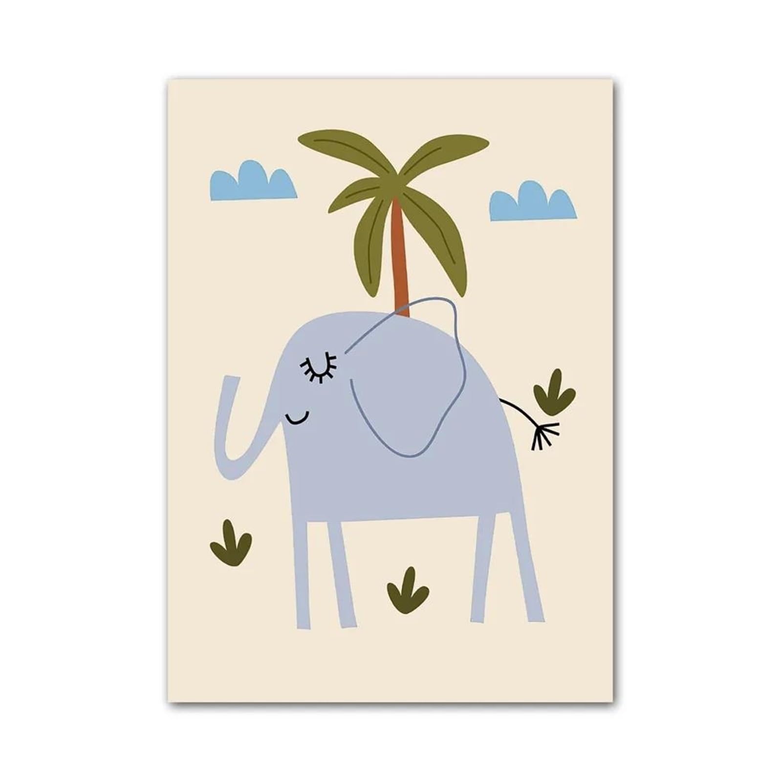 Xenite C Wall Art Anvas Prints Boho Style Nordi Posters No Frame Animals Prints Pictures Wall Art Anvas Painting Baby Kids Room Decor(,50X70cm)
