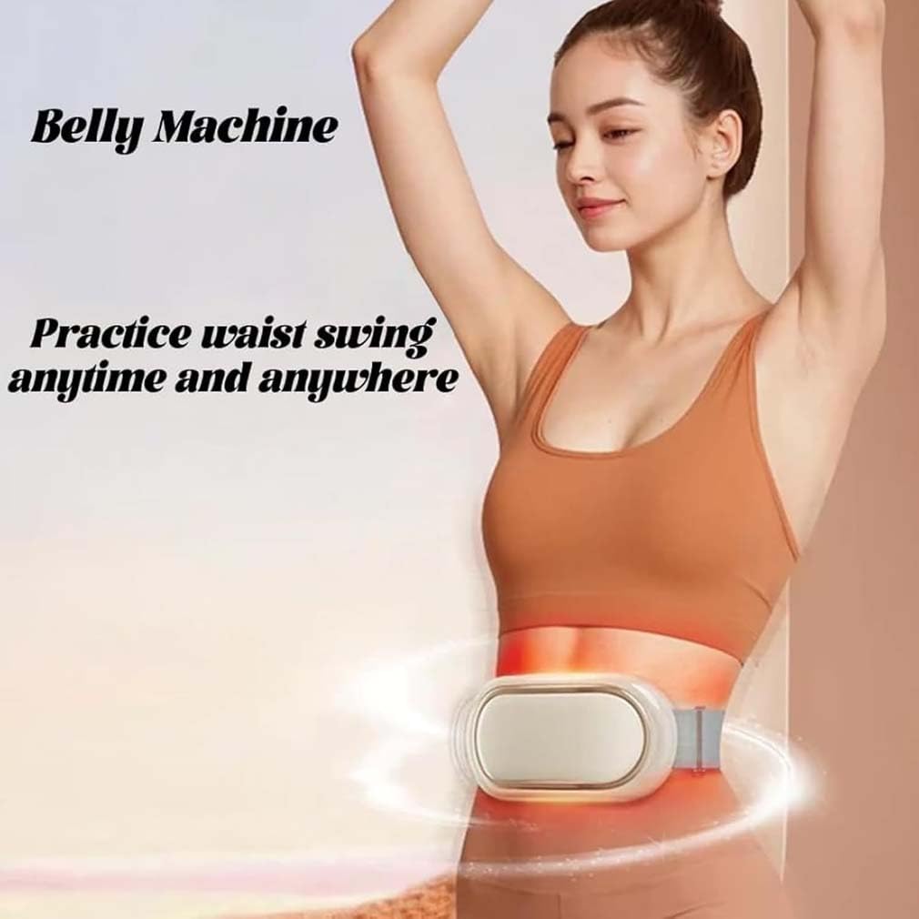 LUCKKY Rechargeable Lazy Abdominal Slimming Machine, Bauchmuskeltrainer elektrisch, Massage Schlankheitsgürtel, Tragbares Heizgürtel Wärmegürtel mit 3-Wärmestufen, 6 Modi & 9 Intensitäten