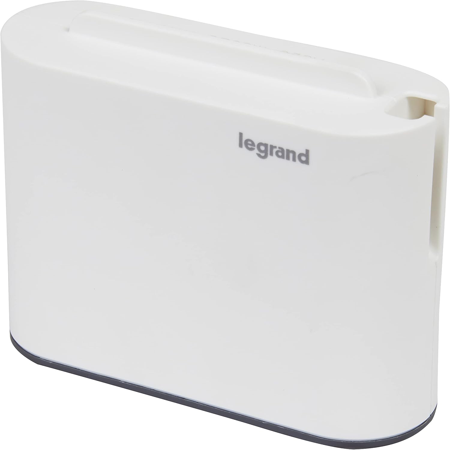 Legrand - Extra flat power strip with 2 x earthless side ports and USB Type-A + Type-C - white and dark gray