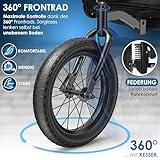 KESSER® Hundeanhänger Boxer 3-in-1 Hundebuggy & Jogger Fahrradanhänger groß ca. 240 Liter Volumen, gefedert, Material: 600D Oxford Canvas, SmartSpace Concept, maximale Belastbarkeit: 40 kg