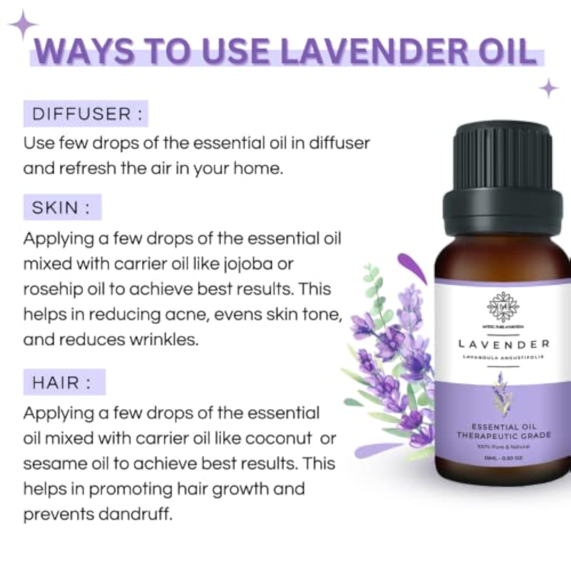 Rosemary & Lavender Essential Oils Combo Pack, Pure & Natural