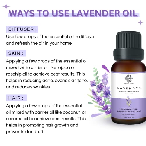 Image of Rosemary & Lavender Essential Oils Combo Pack Of 2 (15 ml each) | 100% Pure, Natural & Undiluted | Hair Fall, Acne, Fine lines & Aromatherapy