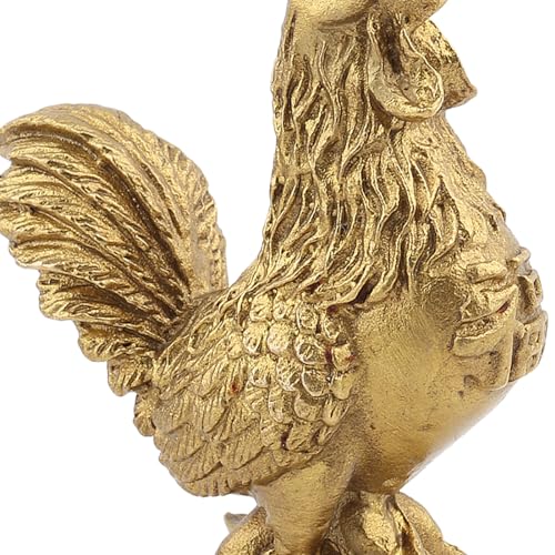 Estatua de gallo de latón 10 cm para decoración miniatura 7