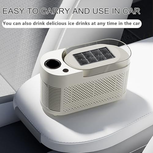 Máquina eléctrica portátil para hacer hielo - 8,5 x 3,7 x 5 pulgadas, para uso doméstico y automotriz, con barra auxiliar para extracción fácil del hielo, ideal para viajes, cocinas en RV, color blanco miniatura 3