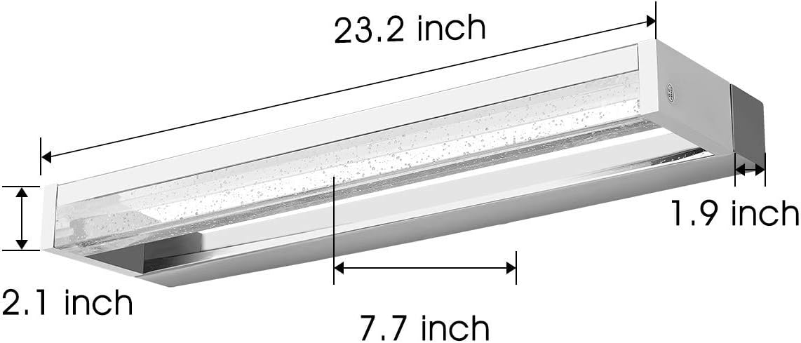 70% Off Discount IOWVOE LED Bathroom Light Fixtures , 23 Inch Vanity Lights Over Mirror Modern Wall Lights with Bubble Crystal 22W Lamp White Light Buy 1 get 1 🔥 IOWVOE LED Bathroom Light Fixtures , 23 Inch Vanity Lights Over Mirror Modern Wall Lights with Bubble Crystal 22W Lamp White Light