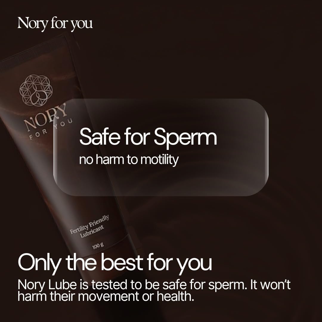 Nory India's First Fertility Friendly Personal Water Based Lube (100gm) Organic, Non-Staining Aloe Vera Lubricant Gel for Privacy, Natural Luber for Men & Women 1