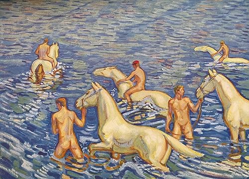 Cuadro en lienzo de Ludwig Von Hofmann para inspirar tu oficina con El jinete del mar
