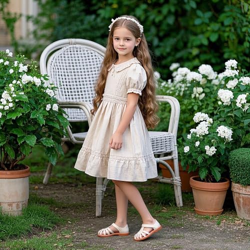 Felix & Flora Toddler Girls Sandals Flower Girl Shoes Soft Rubber Princess Summer Flat Shoes2