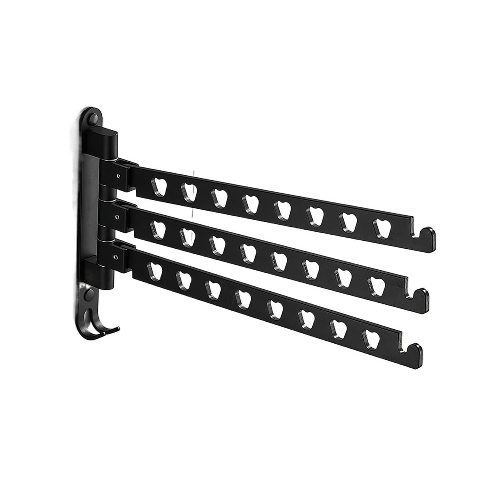 Coat Rack Black Clothes Rack Swivel Folding Clothes Hanger Rack Dryer Balcony Drying Rack for Clothes Hanger Wall