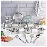 Mainstays Stainless Steel 18-Piece Cookware Set