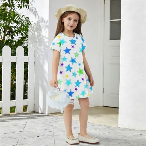 Vestido de verano para niñas de 2 a 8 años en tela natural 6