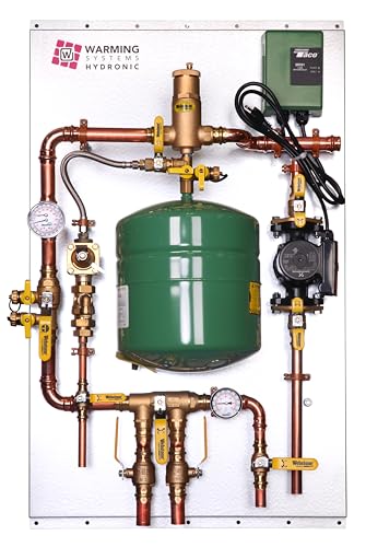 Hydronic Radiant Heat Control Panel 1-Zone - All Needed Components Assembled, High Efficiency Pump UPSe15-58, Heated Floors, Radiant Heat, Snow Melt, Includes Expansion Tank, Air Separator, and more