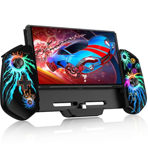 Design ergonomico: Controller Switch è progettato appositamente per gli host Switch e Switch OLED. Considera pienamente il tuo comfort e utilizza un'ampia impugnatura ergonomica. Allo stesso tempo, la struttura della superficie migliora la presa e garantisce una sensazione di sicurezza. Il comfort impedisce anche lo scivolamento della mano. Le tue mani non avranno più crampi o sensazioni di disagio durante le lunghe sessioni di gioco, permettendoti di dare il meglio di te in qualsiasi gioco