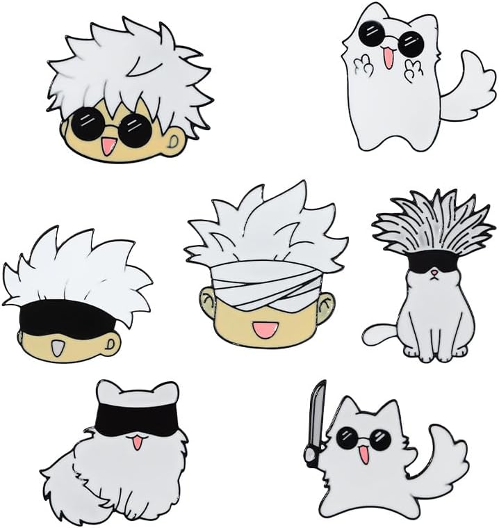 Broche Jujutsu-Kaisen de 7 piezas, anime Satoru Gojo Cosplay Pin Cosplay accesorio