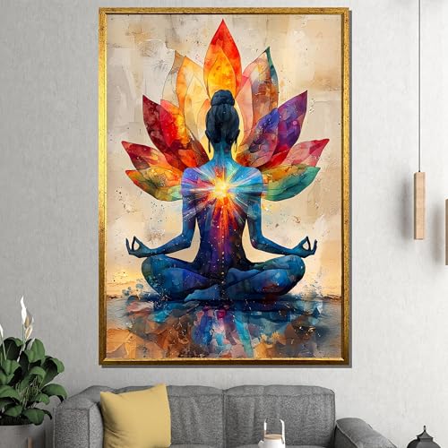 Lienzo de chakras con energía de loto que llena de color y calma tu hogar