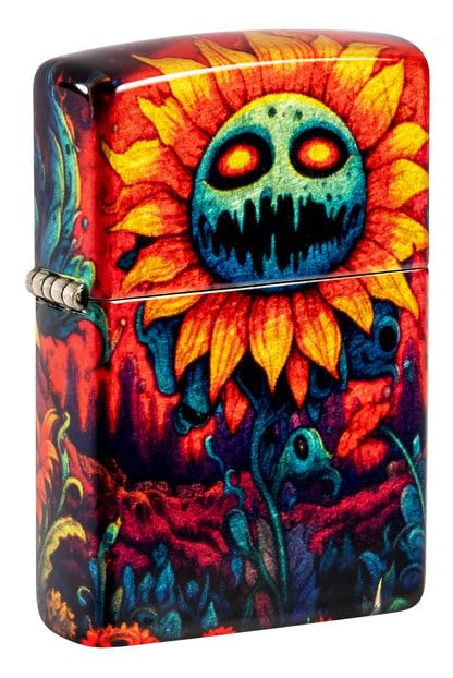 Encendedor Zippo personalizado con diseño de girasol