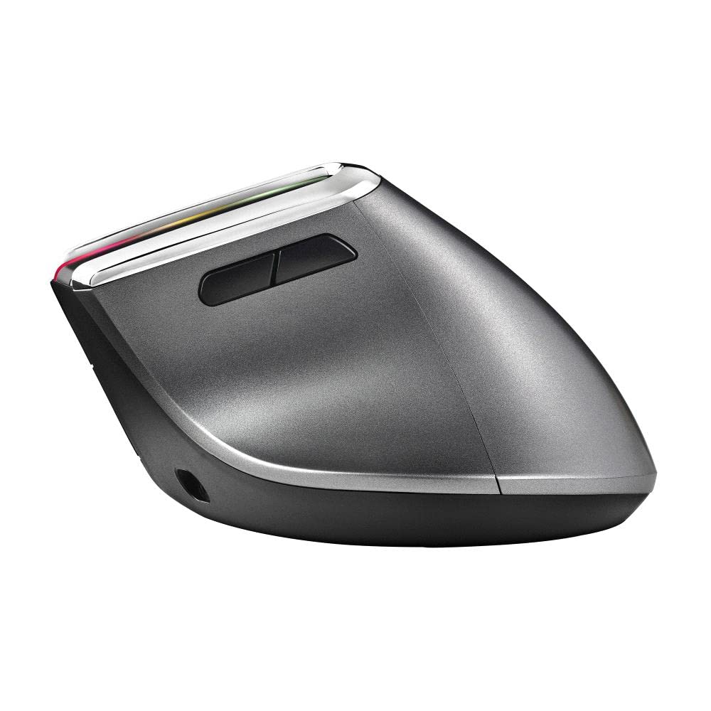 NGS EVO KARMA - Mouse Verticale Ergonomico Senza Fili, Ricaricabile, 5 Pulsanti Silenziosi+Scorrimento, Sensore ottico: 800/1200/1600/3200 DPI, 2.4GHz USB + Bluetooth 3.0 + Bluetooth 5.0, Plug&Play