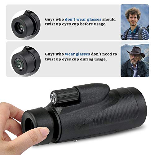 Evershop Monocular Telescope with Low Night Vision High Power Monoculars for Adults and Kids for Bird Watching Hunting Camping Travelling Wildlife Secenery