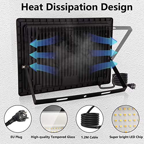 10pcs 200W Dimmerabile Faretto LED da Esterno