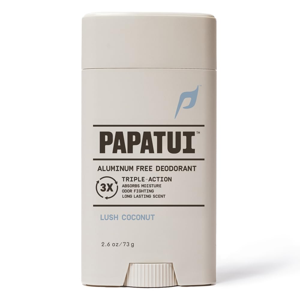 PAPATUI by Dwayne Johnson Aluminum-Free Deodorant for Men | Odor Protection, Moisture Absorption, Skin Nourishing Formula | Lush Coconut | 2.6oz