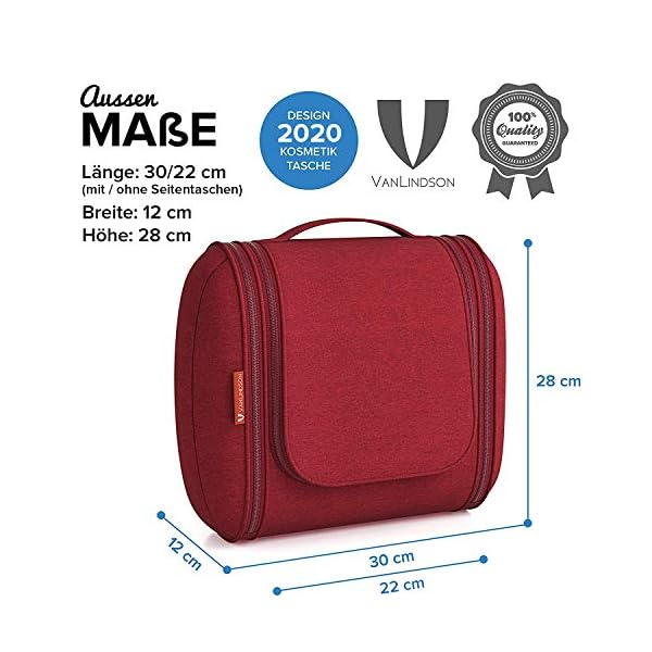 Kulturbeutel XXL [Design 2023] Kulturtasche für Männer und Frauen [8 Liter Stauraum], Kosmetiktasche für Mann und Frau… – Bild 3