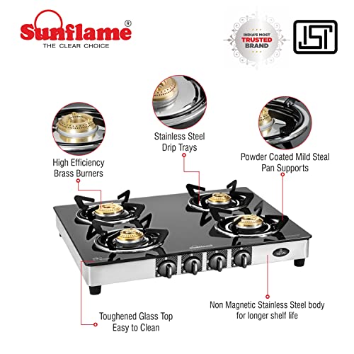 Sunflame Regal 4B Gas Cooktop (4 Burner) Grabfly Best Online Comparison Shopping