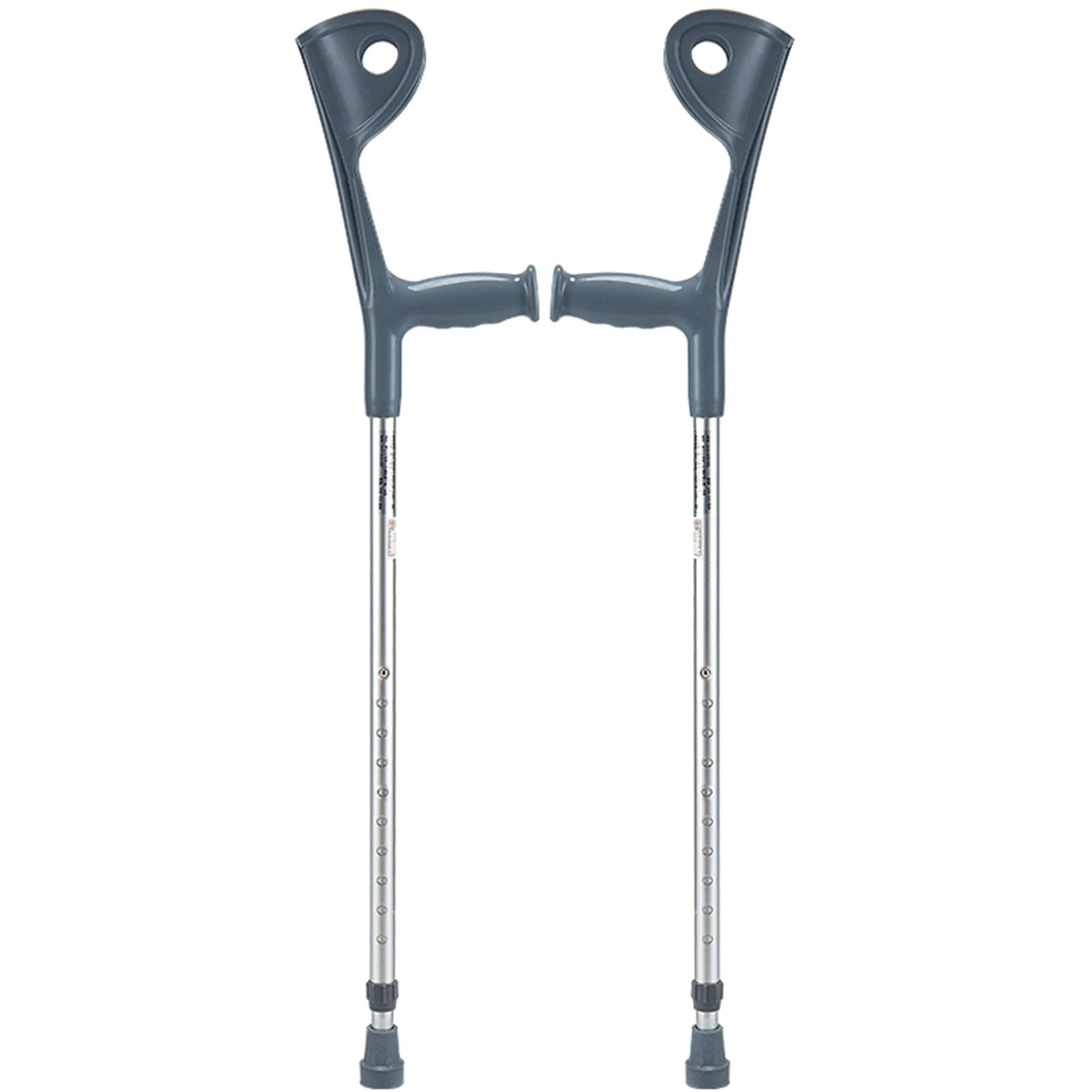 Stampelle per avambraccio (1 Paio),Stampelle per Braccio Regolabili,Stampelle in Alluminio Leggero,Punte in Gomma ergonomiche e Antiscivolo (Grigio)
