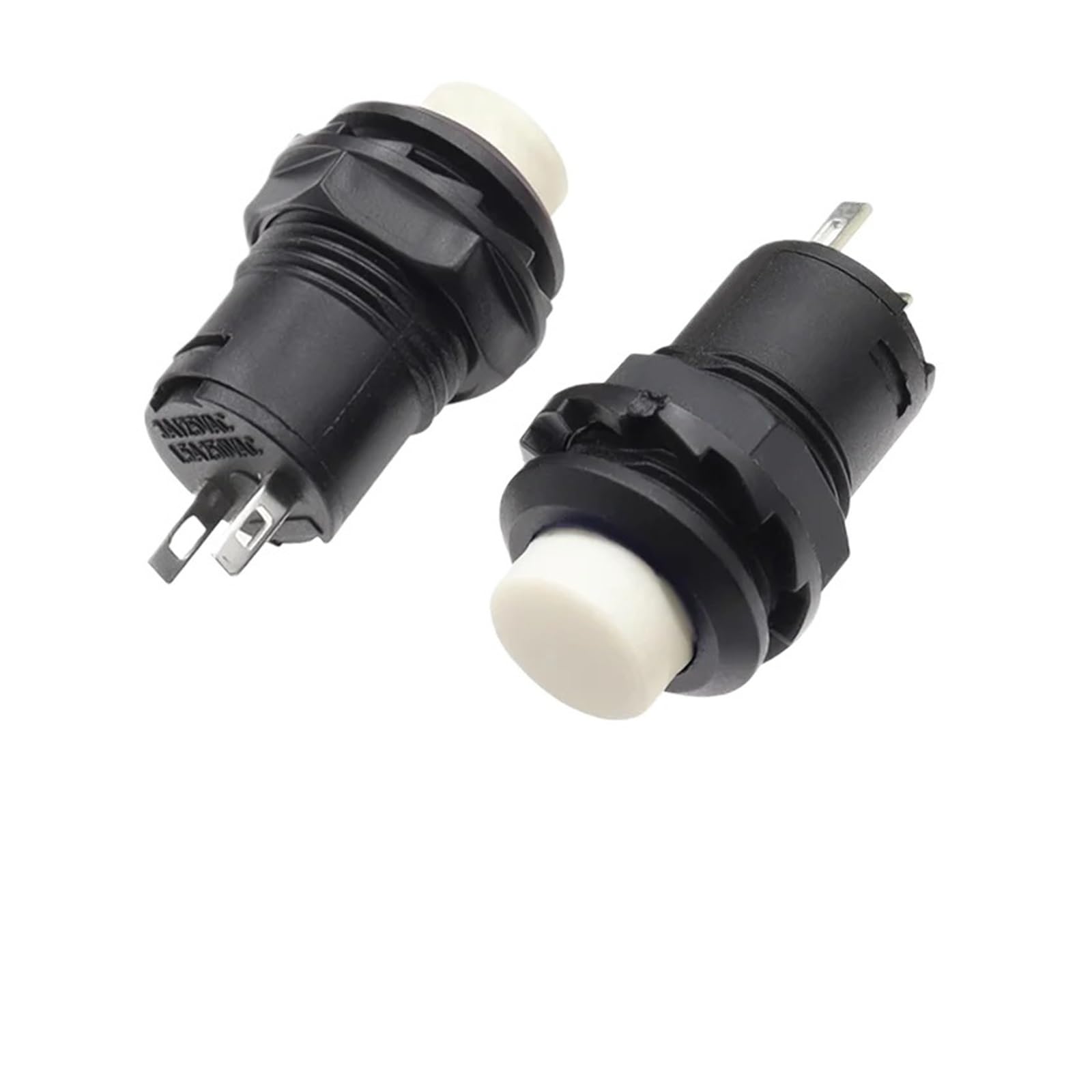 AARTERZZA Emergency Stop Switch DS-228 3A /125VAC 1.5A/250VAC On/Off Latching Momentary Push Button Switches DS-428 Self Locking Push Button Switch(Self Locking White,20PCS)