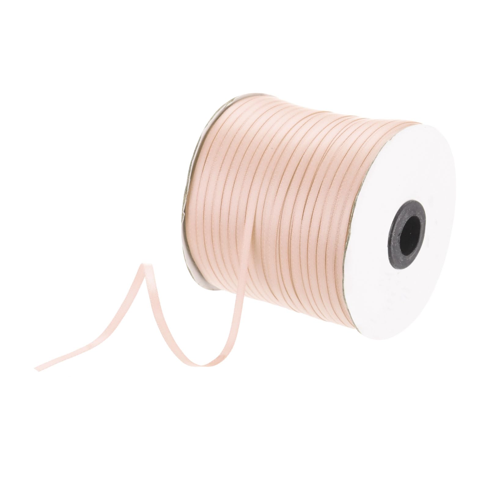 DMiotech 3mm Satin Ribbon 460m/1500ft Thin Double Face Fabric Grosgrain Ribbon for Gift Wrapping Floral Hair Flower Bouquet Apricot