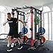 RitFit Buffalo Smith Machine, Power cage with LAT-Pull Down System & Cable Crossover System, All-in-One Squat Rack for Home Gym, Power Rack