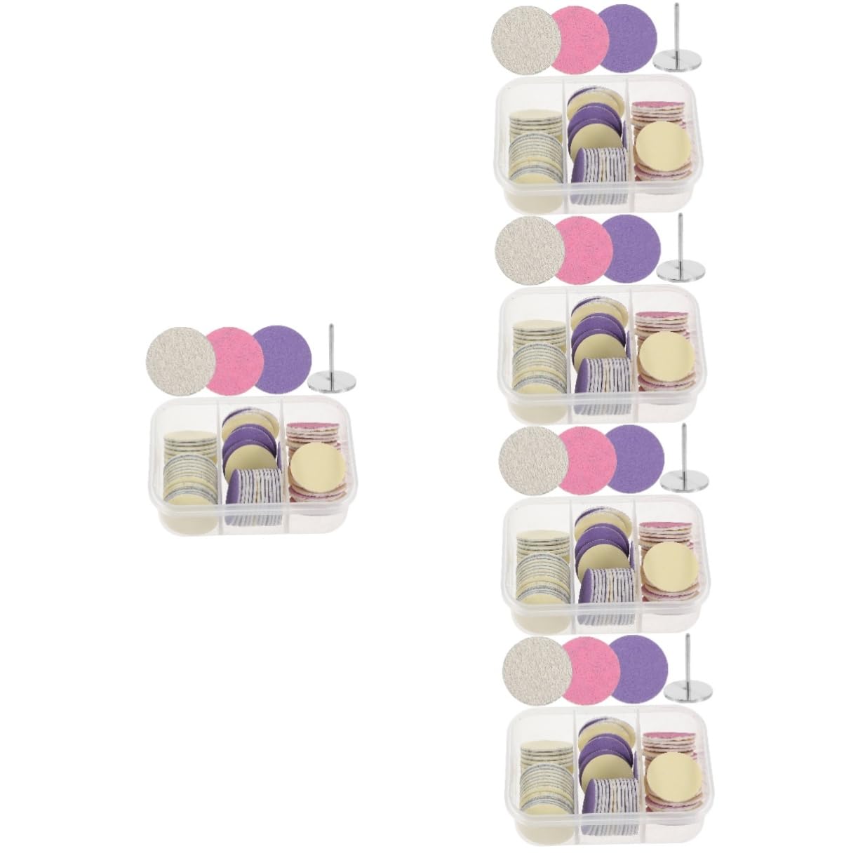 FRCOLOR 5 Set Di Abrasivi Per Pedicure Per La Rimozione Dei Piedi Lima Per Unghie Elettrica Abrasivi Strumento Di Levigatura Dei Piedi Cuscinetti Di Ricambio 60 Pezzi*5